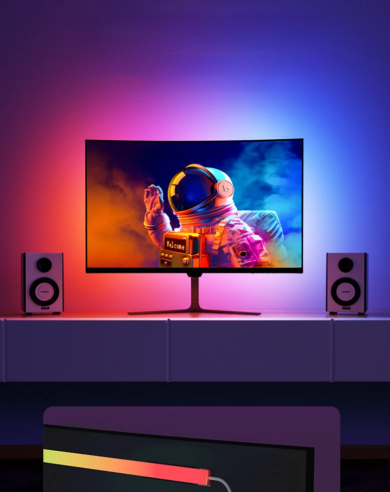 Inteligentne Podświetlenie RGB do Komputera – Synchronizacja Ekranu, Sterowanie APP, Tryby Kolorów